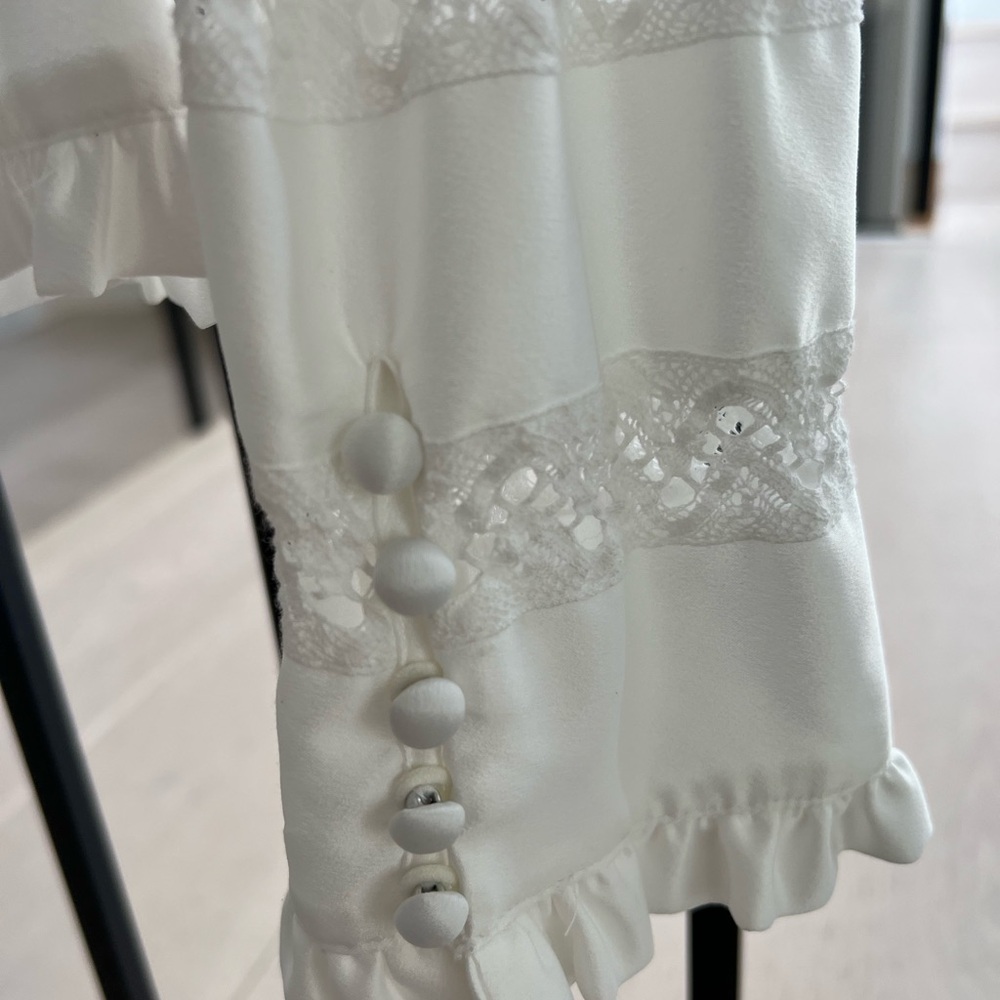 The Kooples White Lace Insert Blouse View 4